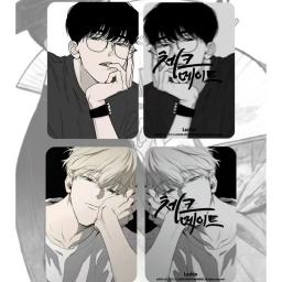Cartão coreano Manhwa Checkmate Lomo, personagens de quadrinhos, cartões fotográficos de 3 polegadas, Jeong Eunsung, Lee Suhyun, Fans Gift, 4 Pc Set - Image 1