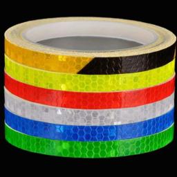 Rodas de bicicleta fluorescente Adesivo Reflexivo, Fita Strip para MTB, Aviso Roda Decor, Segurança Ciclismo, 1cm x 8m - Image 1