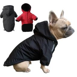 Jaqueta impermeável com capuz para cães pequenos e gatos, casaco de algodão quente, roupa de cachorro, reflexivo, outono, inverno - Image 1
