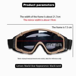 Nova fma airsoft si-balístico óculos de proteção com ventilador versão atualizada anti nevoeiro óculos tático paintball segurança óculos de proteção para os olhos - Image 2