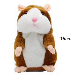 Brinquedo de pelúcia macio animal boneca som andando falando registro hamster brinquedo - Image 6