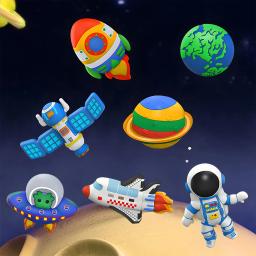 Crianças artes e ofícios conjunto kit de pintura, projetos espaciais atividade criativa diy brinquedos presente, dinossauro brinquedos pintura kit f - Image 2