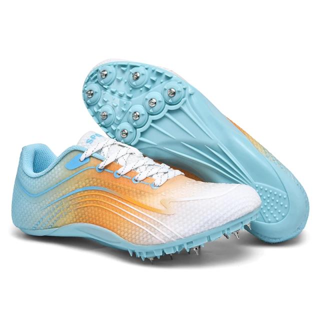 Homens mulheres sapatos de pista e campo picos unhas atléticas profissionais tênis de velocidade de treinamento de corrida curta