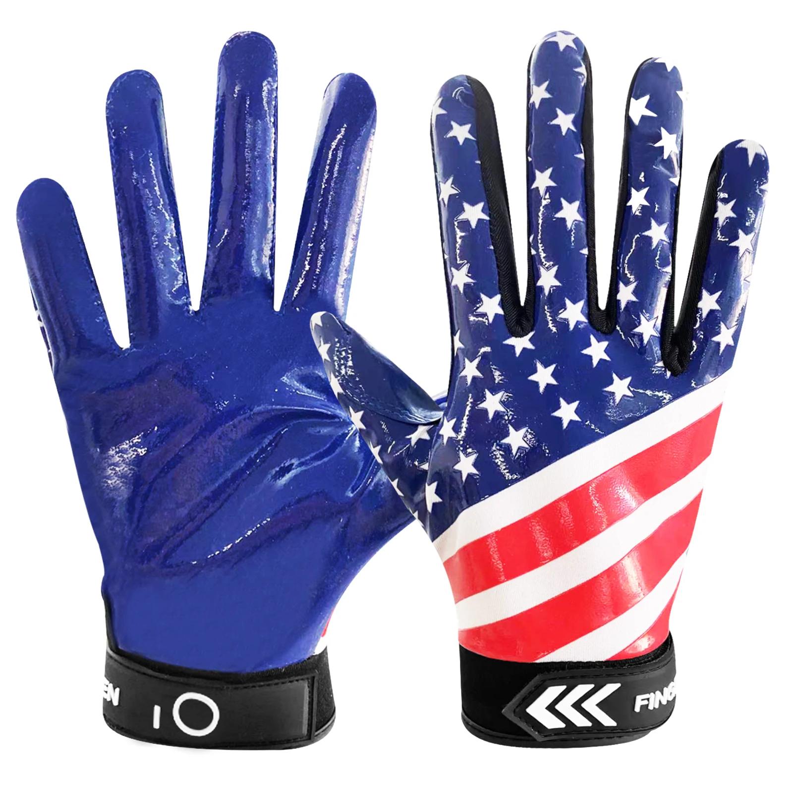 Luvas Antiderrapantes de Goleiro de Futebol, Futebol Americano, Receptor, Jovem ou Adulto, S, M, L, XL, Transporte da gota - Image 1