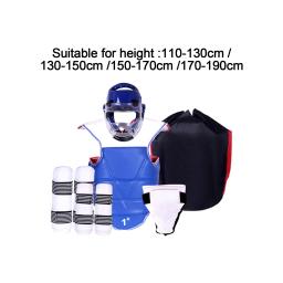 Karate Sparring Engrenagem para Taekwondo, Peito Pad, Boxe Protetor Corporal, Aacolchoado, 6 PCs - Image 2