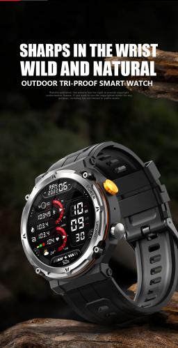 YTOM-C21 PRO Smartwatch Impermeável, 1.39 ", Tela 360x360, Chamada Bluetooth, Monitor de Freqüência Cardíaca, Natação - Image 6
