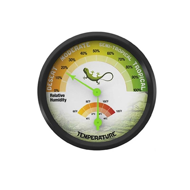 Termômetro higrômetro medidor autoadesivo caixa criação animais estimação DialGauge 16-49 ℃ - Image 1