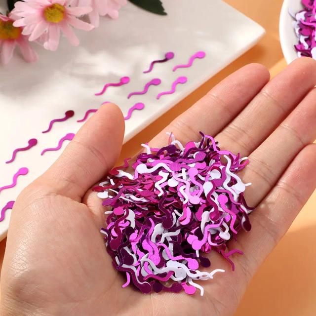 Girino Colorido em Forma de Confetes de Papel para Decoração de Despedida de Solteira e Chuveiro de Noiva