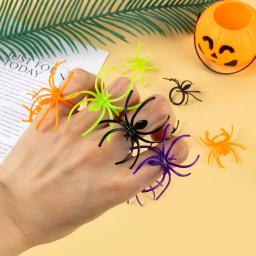 Anéis de plástico para crianças, anéis de Halloween, favores de festa, acessórios, adereços, coloridos, 20 PCs, 40 PCs, 60PCs - Image 4