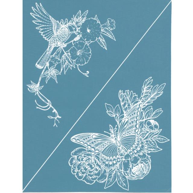 Estêncil Reutilizável Bee Bird para Impressão em Serigrafia: Ideal para Festivais e Projetos de Pintura DIY com Transferência Lavável