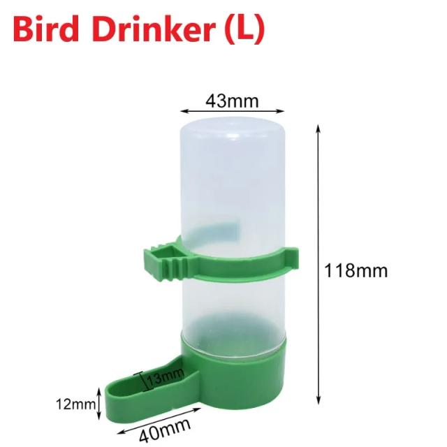 Bebedouro com clipe para pássaros e suporte em gaiolas, ideal para papagaios e pet fornecedores