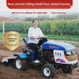 trator agrícola pequeno micro-leme portátil de quatro rodas - Image 2