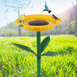 Girassol pássaro ao ar livre alimentador de plástico resistente às intempéries alimentador de beija-flor suprimentos para animais de estimação observador de pássaros selvagens decoração de jardim estaca - Image 1