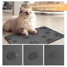 Tapete de alimentação antiderrapante para animais de estimação, Almofada antiderrapante, Gato absorvente para comida e água, Bowl Place, Quickdry Acessórios Suprimentos - Image 1