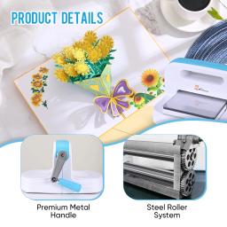 Máquina de corte, Máquina de gravação, Uso amplo, Manivela segura, Aço de liga ABS, Portátil resistente para Paper Art - Image 5