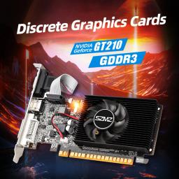 Placa gráfica de vídeo para jogos de PC, perfil baixo, DVI, VGA, porta compatível com HDMI, 64Bit, DDR3, 1G, GT210 - Image 4