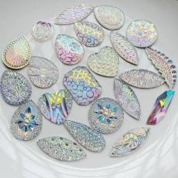 Glitter redondo ab strass gota/cavalo olho em forma de brincos aborígines acessórios decorativos diy jóias fazendo acessórios - Image 4