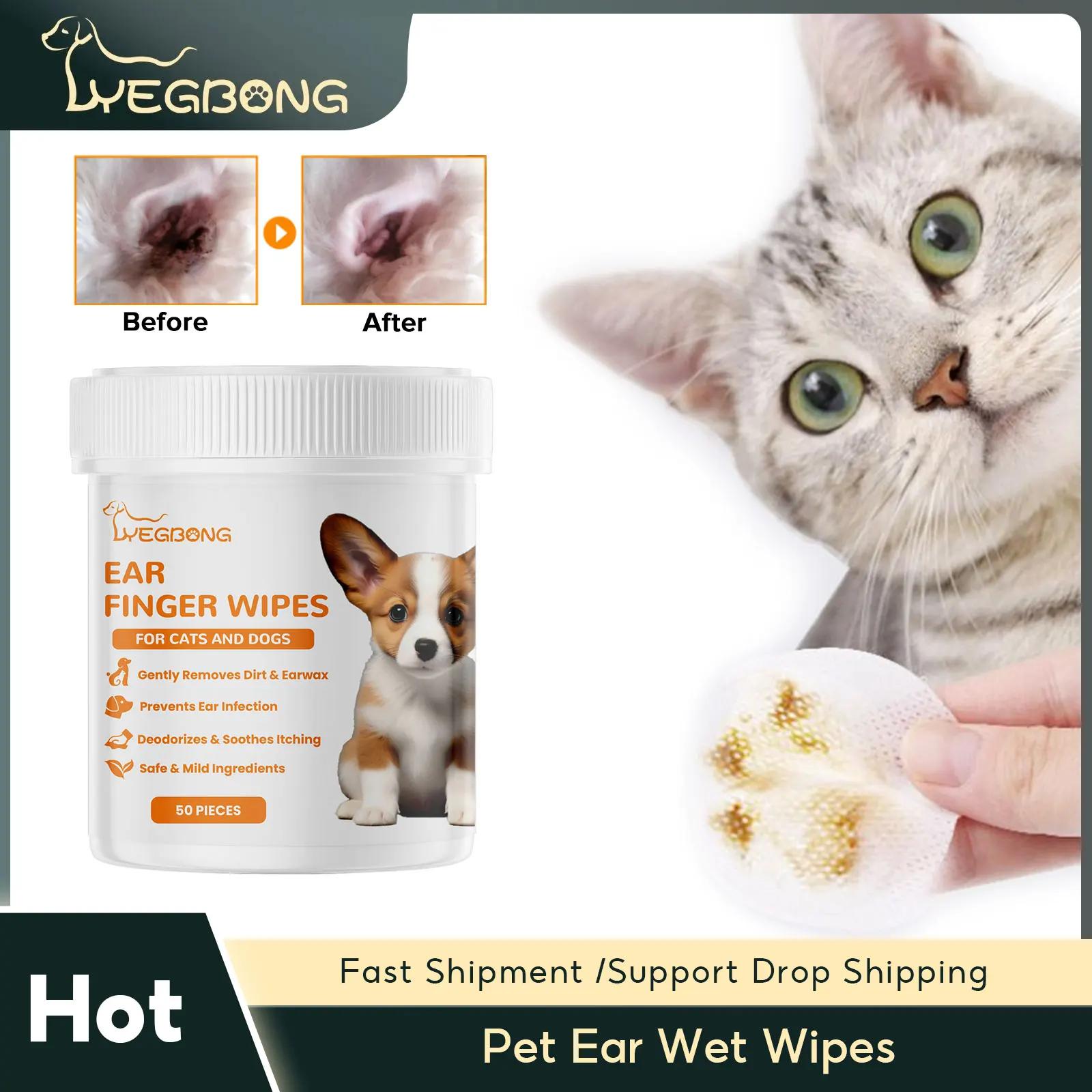 Toalhetes portáteis de limpeza úmida para animais de estimação, lágrima, cera, removedor de mancha, toalhas de limpeza, alívio de coceira de gatos, limpador Ditr - Image 1