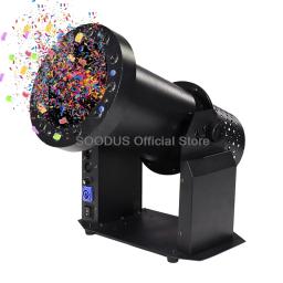 LED RGB Máquina Lançador Confete, Shooter Profissional, Ventilador de Confete, DMX Controle Remoto, DJ Stage, Evento Especial - Image 1