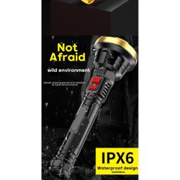 Lanterna led ao ar livre 100000lm recarregável à prova dwaterproof água de alta potência 1000m longo alcance acampamento luz tocha - Image 6