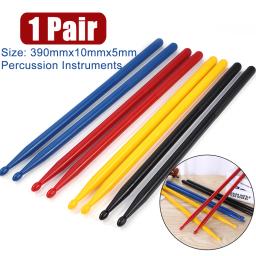 1 par de baquetas de nylon coloridas, instrumentos de percussão e percussão acessórios de instrumentos musicais 4 cores - Image 1
