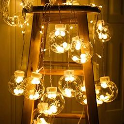 LED Desejando Bola Luz String, Casamento Romântico Atmosfera Decoração, Pátio ao ar livre, Camping Light, Swways with the Wind - Image 4