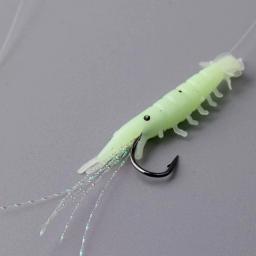 DNDYUJU-Conjunto de isca de pesca macia, isca de camarão luminosa, falsas iscas sem verme, brilham no escuro, 5 sacos - Image 3