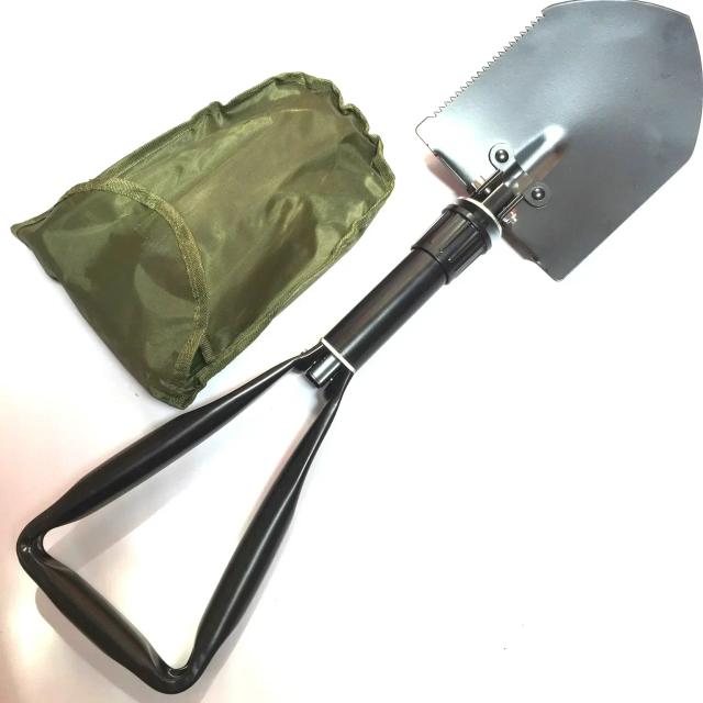 Pá Dobrável Multifuncional Verde Militar para Mergulho e Coleta de Legumes Selvagens ao Ar Livre