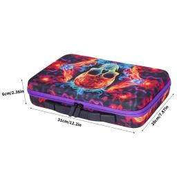 Homfun caixa de armazenamento de pintura diamante, bolsa organizadora portátil de 60 espaços com ferramentas diy, caixa de contas de artesanato de arte, vários padrões - Image 4