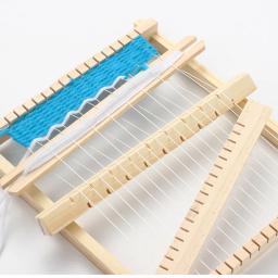 Kit de tecelagem de madeira para crianças, ferramentas de brinquedo DIY, tear multifuncional, conjunto tecido, máquina de tricotar cachecol artesanal, tecido à mão, 1 conjunto - Image 4