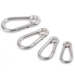 Mosquetão de aço inoxidável, Carbina Snap Hook com Ilhó, Fivela da mola, Chaveiro, M4, M5, M6, M7, M8 - Image 1