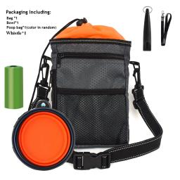 Portátil Pet Treat Bag, suporte de comida, cinto ajustável, bolsa de lixo Lanche, Folding Bowl, Multi-função, treinamento do cão ao ar livre - Image 1