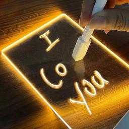 Criativo LED Night Light com Caneta, Nota Tábua, Mensagem USB, Feriado, Decoração Lâmpada, Presente para Crianças, Namorada - Image 2