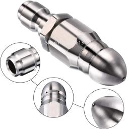 Aço inoxidável Lavadora de Pressão, Tubo Jetter Spray, Quick Plug, Dreno Mangueira Bico, Voltar Resistência ao Desgaste, Esgoto Limpeza, 1/4" - Image 3