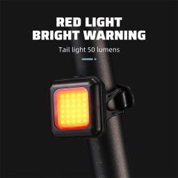 West biking luz da bicicleta aviso de segurança luzes traseiras dianteiras tipo-c carregamento usb lanterna traseira da bicicleta farol acessórios de ciclismo - Image 3