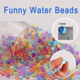 Crescente Água Beads Gel Bola Blaster, Rainbow Color Splatrball, Toy Gun, Crystal Clear, Recarga Munição Splat Bullets, 7-8mm - Image 6