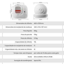 Petkit-Caixa de lixo para gatos Pura Max, auto-limpante, volume extra grande para identificação multi cat, aplicativo desodorante, sacos de lixo - Image 5