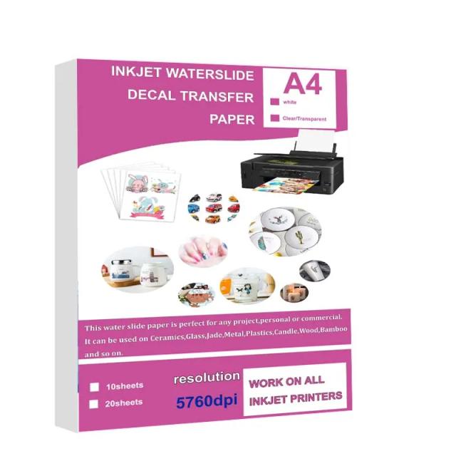 Papel Transfer Decalque A4 Jato de Tinta e Laser 10 Folhas Branco