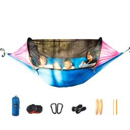 Hammock Camping Outdoor portátil com Mosquiteiro, alta resistência Parachute Tecido pendurado cama, Swing dormir, 1-2 pessoas - Image 6
