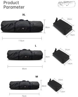 Saco de substituição da barraca de acampamento Armazenamento impermeável Carry Bag Bolsa de bagagem dobrável longa, Grande organizador de mochila para caminhadas - Image 6