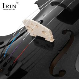 Irin V-10 violino preto conjunto de violino de madeira maciça com caso de pano arco instrumento de cordas profissional violino para prática - Image 6