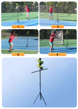 Máquina Automática De Bola De Tênis, Crash Ball Trainer, Velocidade e Altura Ajustável, Alimentador De Bola De Tênis, Swing Exerciser Machine - Image 3