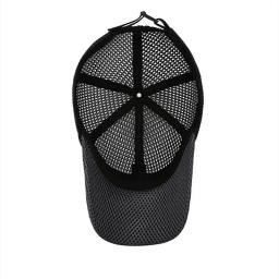 Chapéu de sol de pesca de malha respirável fresco de secagem rápida verão anti-uv carta impressa esportes correndo golfe bonés de beisebol guarda-sol viseiras - Image 4