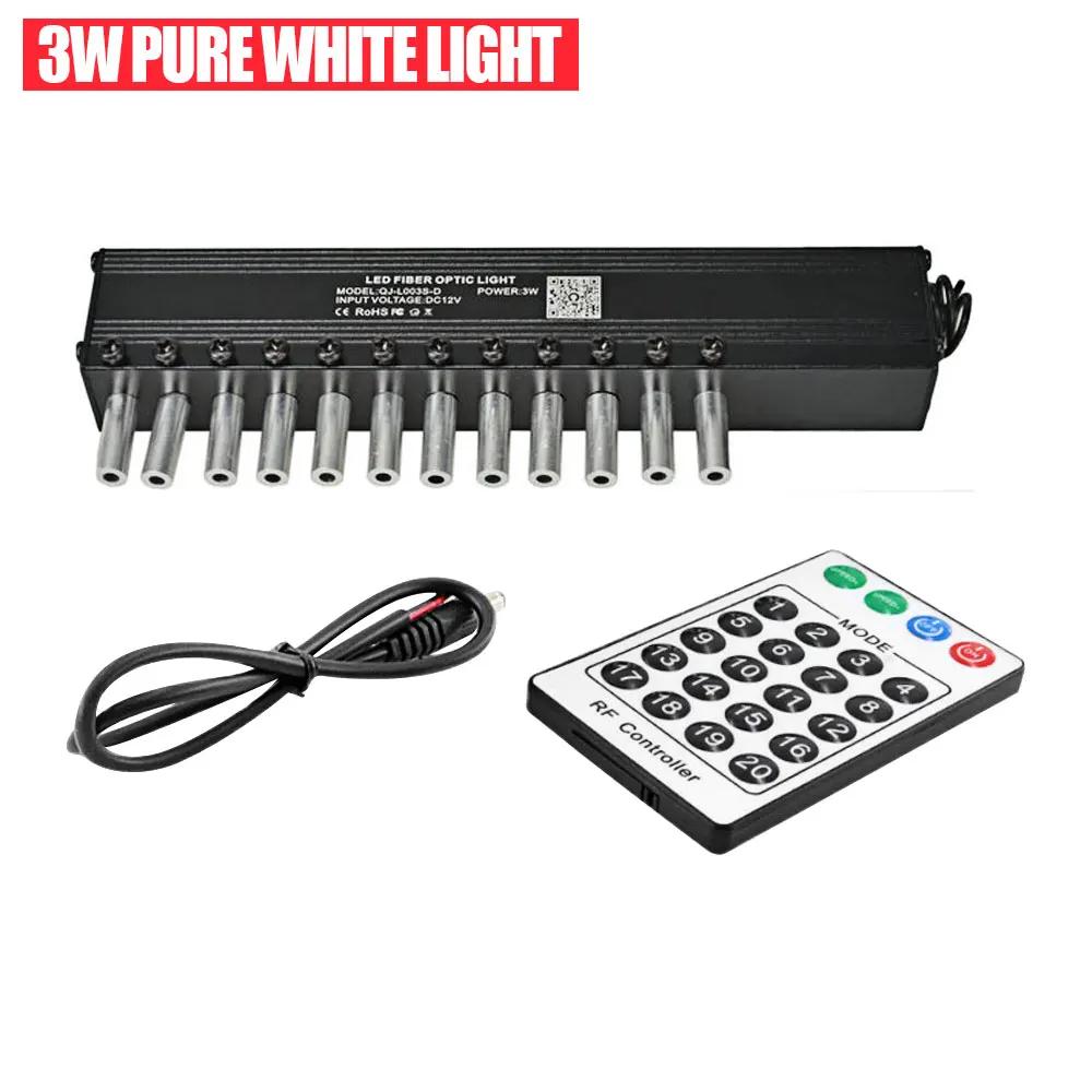 Carro telhado estrela tiro efeito luz, céu estrelado fibra óptica, Bluetooth, APP controle de RF, teto meteoro RGBW, 3-9W, 12 furos - Image 1