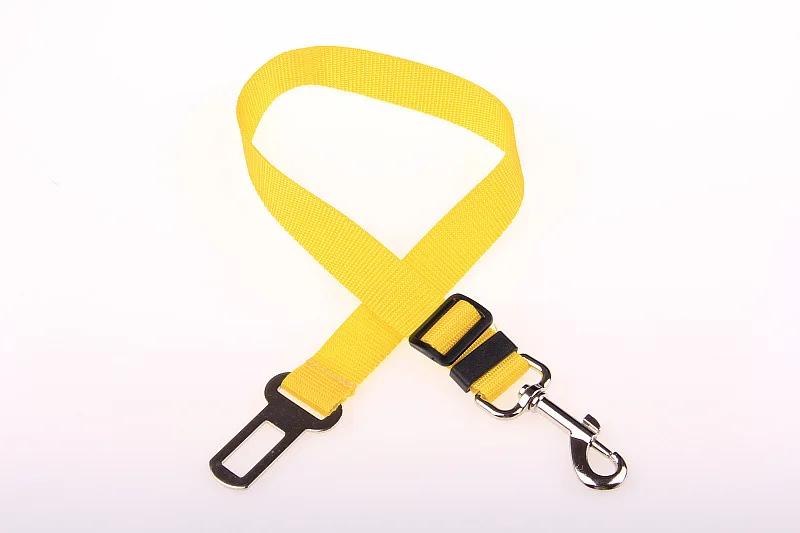 Cão de estimação gato cinto de segurança do carro trela ajustável cinto de segurança do veículo suprimentos para animais de estimação arnês segura alavanca tração collar filhote de cachorro trela - Image 1
