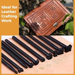 Ferramentas de estampagem de couro para artesanato DIY, ferramentas de artesanato de couro, ferramenta soco, bolsa, cinto, carteiras, selas, 20pcs - Image 3