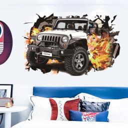3d grande high-end carro esportivo legal adesivos de parede do carro quarto das crianças menino sonho veículo arte cartaz papel de parede menino presente decoração - Image 6