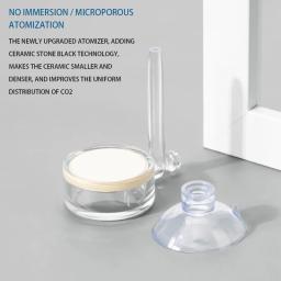 Aquário transparente CO2 Atomizador, CO2 Difusor, PC Integrado Material, Folha De Cerâmica Especial, Aquário, Novo - Image 4