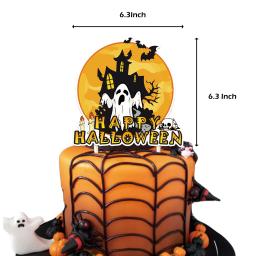 Tema dos desenhos animados Cake Topper, Decoração de festa de aniversário, Série Horror, Banner, Balão, Baby Shower, Halloween Party Supplies - Image 4