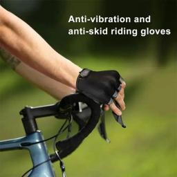 Luvas de meio dedo respirável para homens e mulheres, luvas antiderrapantes, luva de ginástica, fitness, esporte, treinamento - Image 6